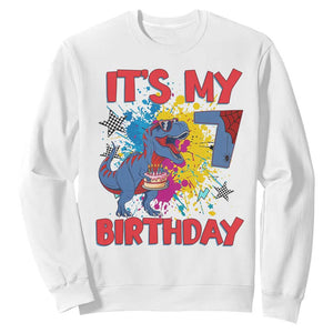 Dino Spider Its My 7th Birthday Sweatshirt Dinosaur Gift For Boys