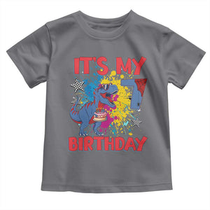 Dino Spider Its My 7th Birthday Toddler T Shirt Dinosaur Gift For Boys