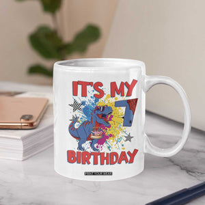 Dino Spider Its My 7th Birthday Coffee Mug Dinosaur Gift For Boys TS12 Print Your Wear