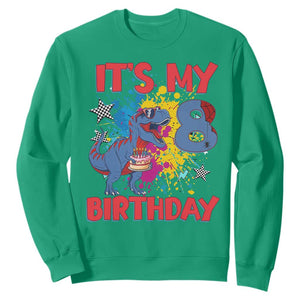 Dino Spider Its My 8th Birthday Sweatshirt Dinosaur Gift For Boys