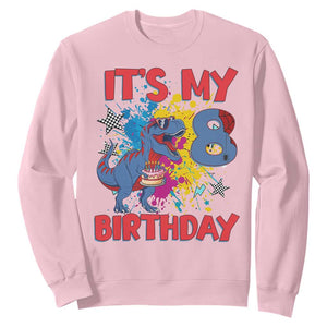 Dino Spider Its My 8th Birthday Sweatshirt Dinosaur Gift For Boys