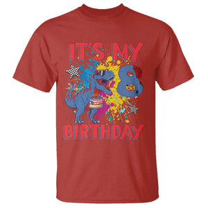 Dino Spider Its My 8th Birthday T Shirt Dinosaur Gift For Boys