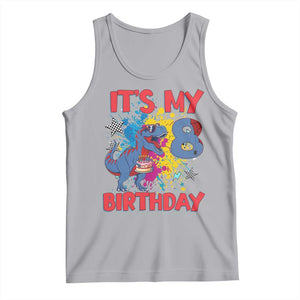 Dino Spider Its My 8th Birthday Tank Top Dinosaur Gift For Boys