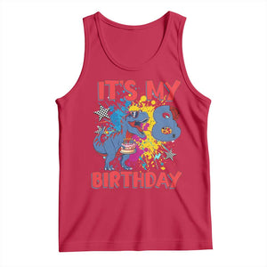 Dino Spider Its My 8th Birthday Tank Top Dinosaur Gift For Boys