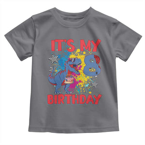 Dino Spider Its My 8th Birthday Toddler T Shirt Dinosaur Gift For Boys