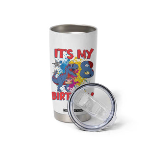 Dino Spider Its My 8th Birthday Tumbler Cup Dinosaur Gift For Boys TS12 Print Your Wear