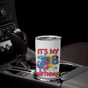Dino Spider Its My 8th Birthday Tumbler Cup Dinosaur Gift For Boys TS12 Print Your Wear