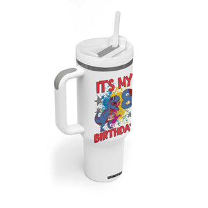 Dino Spider Its My 8th Birthday Tumbler With Handle Dinosaur Gift For Boys TS12 Print Your Wear