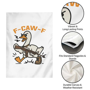 F Caw F Goose With Gun Garden Flag Funny Rebellious Gift TS12 Print Your Wear