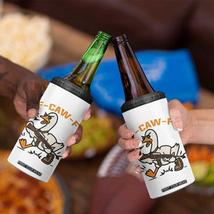 F Caw F Goose With Gun 4 in 1 Can Cooler Tumbler Funny Rebellious Gift TS12 Print Your Wear