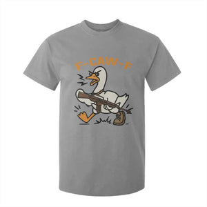 F Caw F Goose With Gun T Shirt For Kid Funny Rebellious Gift TS12 Sport Gray Print Your Wear