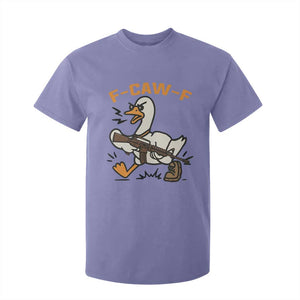F Caw F Goose With Gun T Shirt For Kid Funny Rebellious Gift - Print Your Wear