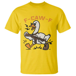 F Caw F Goose With Gun T Shirt Funny Rebellious Gift TS12 Daisy Print Your Wear