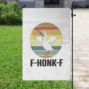 F Honk F Goose With Knife Garden Flag Funny Chaotic Meme Gift TS12 Print Your Wear
