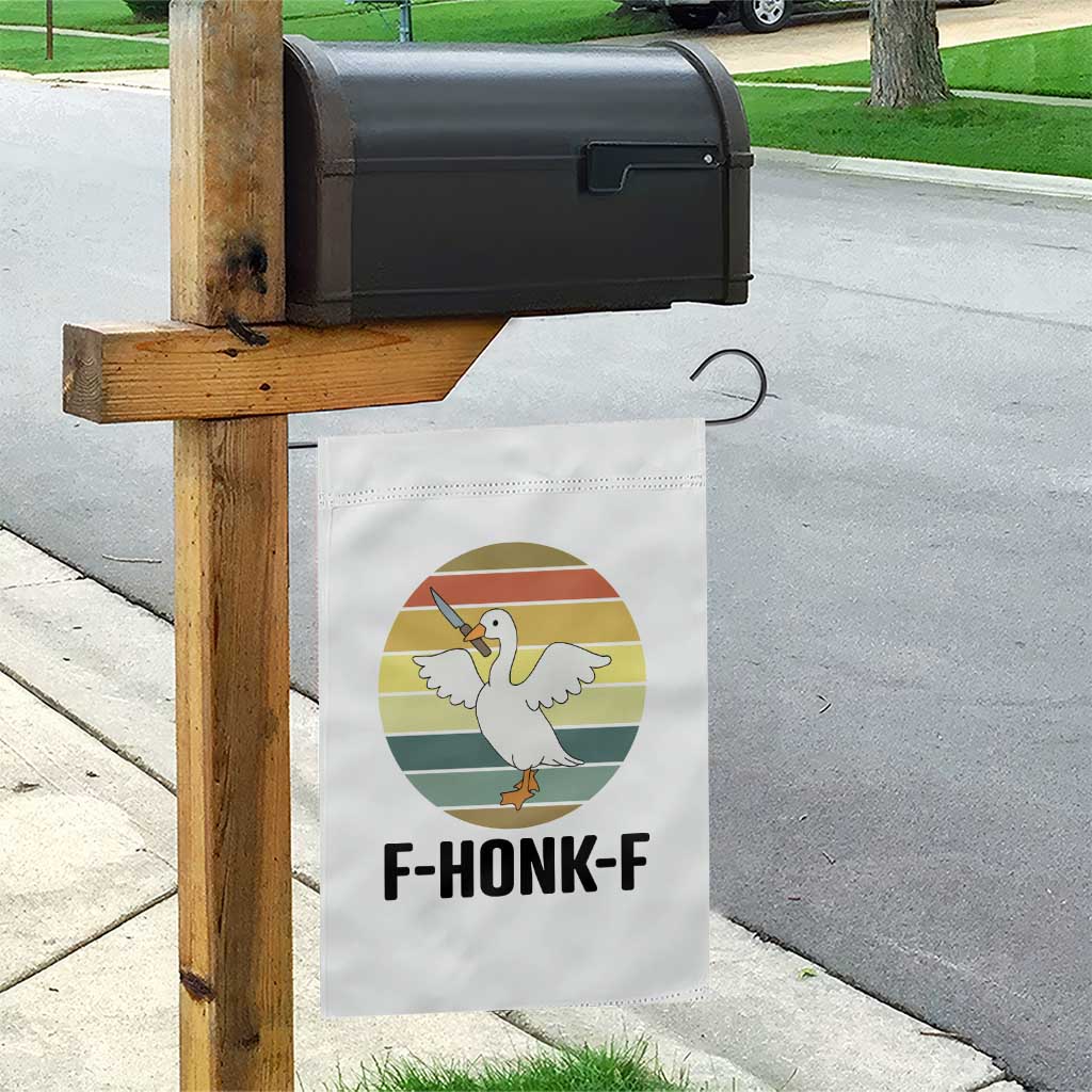 F Honk F Goose With Knife Garden Flag Funny Chaotic Meme Gift TS12 Print Your Wear