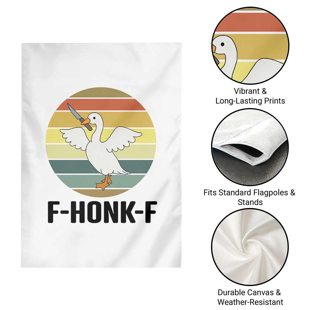 F Honk F Goose With Knife Garden Flag Funny Chaotic Meme Gift TS12 Print Your Wear