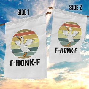 F Honk F Goose With Knife Garden Flag Funny Chaotic Meme Gift TS12 Print Your Wear