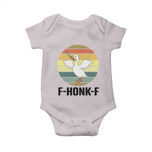 F Honk F Goose With Knife Baby Onesie Funny Chaotic Meme Gift TS12 Ice Gray Print Your Wear