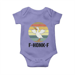 F Honk F Goose With Knife Baby Onesie Funny Chaotic Meme Gift TS12 Violet Print Your Wear