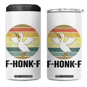 F Honk F Goose With Knife 4 in 1 Can Cooler Tumbler Funny Chaotic Meme Gift TS12 One Size: 16 oz White Print Your Wear