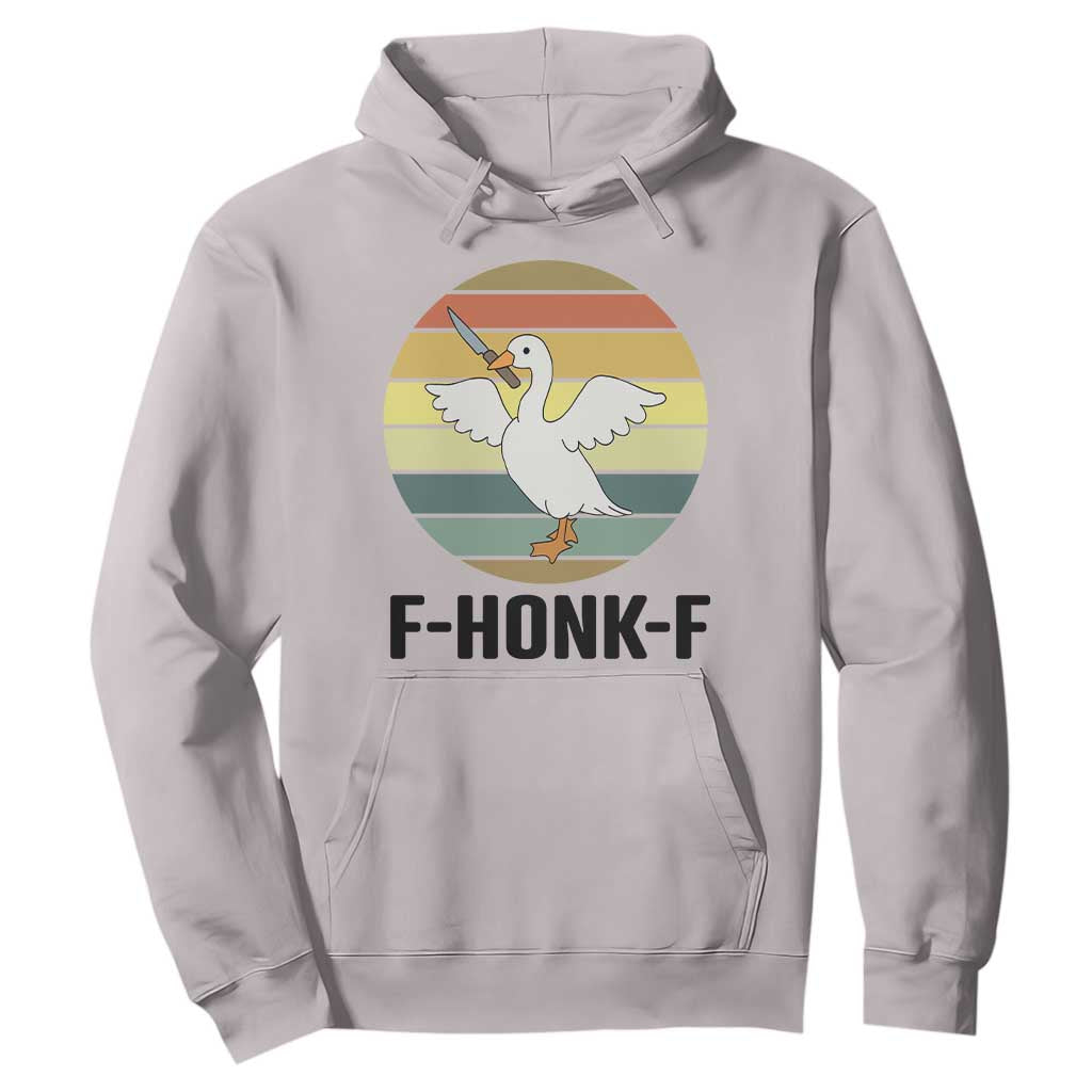 F Honk F Goose With Knife Hoodie Funny Chaotic Meme Gift TS12 Ice Gray Print Your Wear