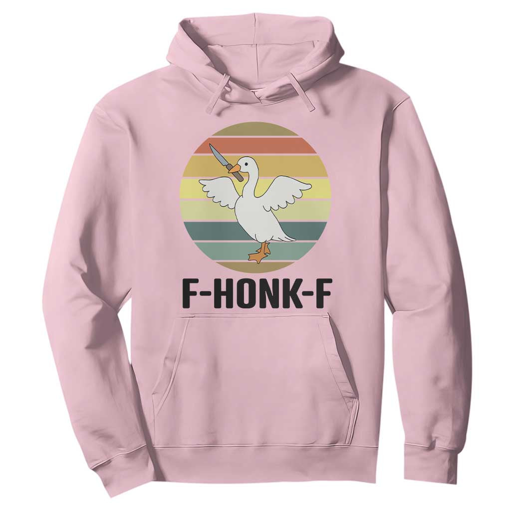 F Honk F Goose With Knife Hoodie Funny Chaotic Meme Gift TS12 Light Pink Print Your Wear