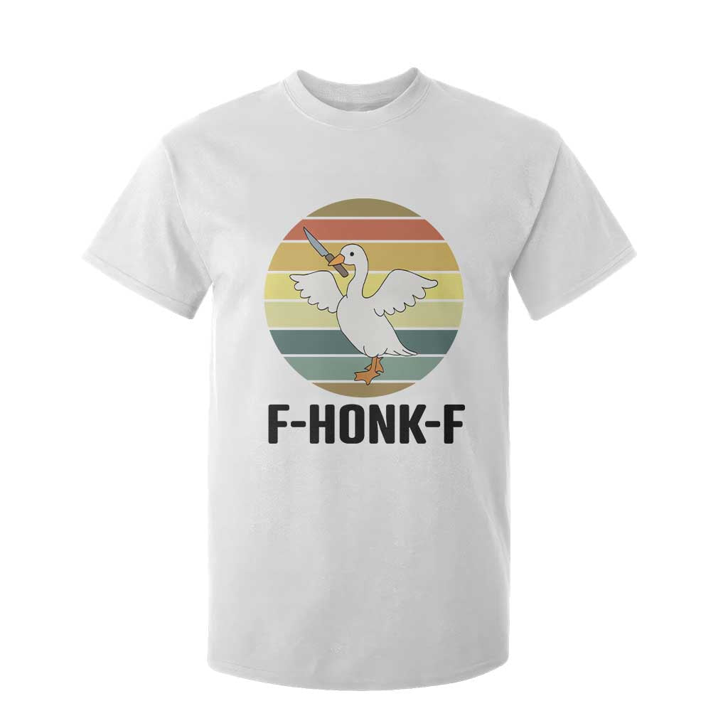 F Honk F Goose With Knife T Shirt For Kid Funny Chaotic Meme Gift - Print Your Wear
