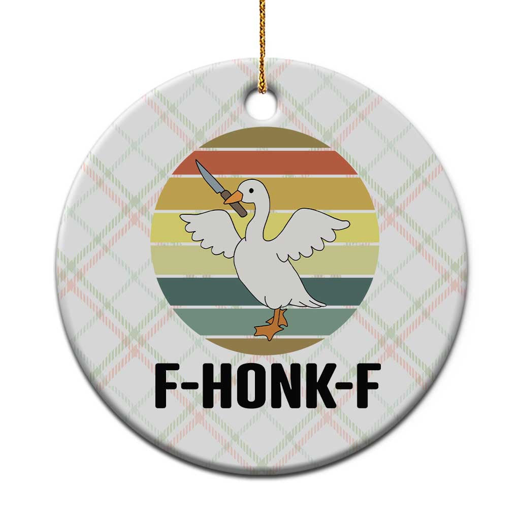 F Honk F Goose With Knife Ceramic Ornament Funny Chaotic Meme Gift TS12 1pc Christmas Plaid Print Your Wear