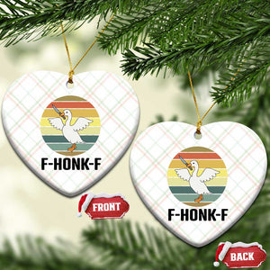 F Honk F Goose With Knife Ceramic Ornament Funny Chaotic Meme Gift TS12 Print Your Wear
