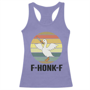 F Honk F Goose With Knife Racerback Tank Top Funny Chaotic Meme Gift TS12 Violet Print Your Wear
