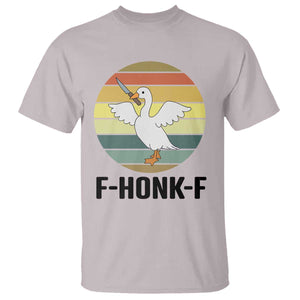 F Honk F Goose With Knife T Shirt Funny Chaotic Meme Gift TS12 Ice Gray Print Your Wear