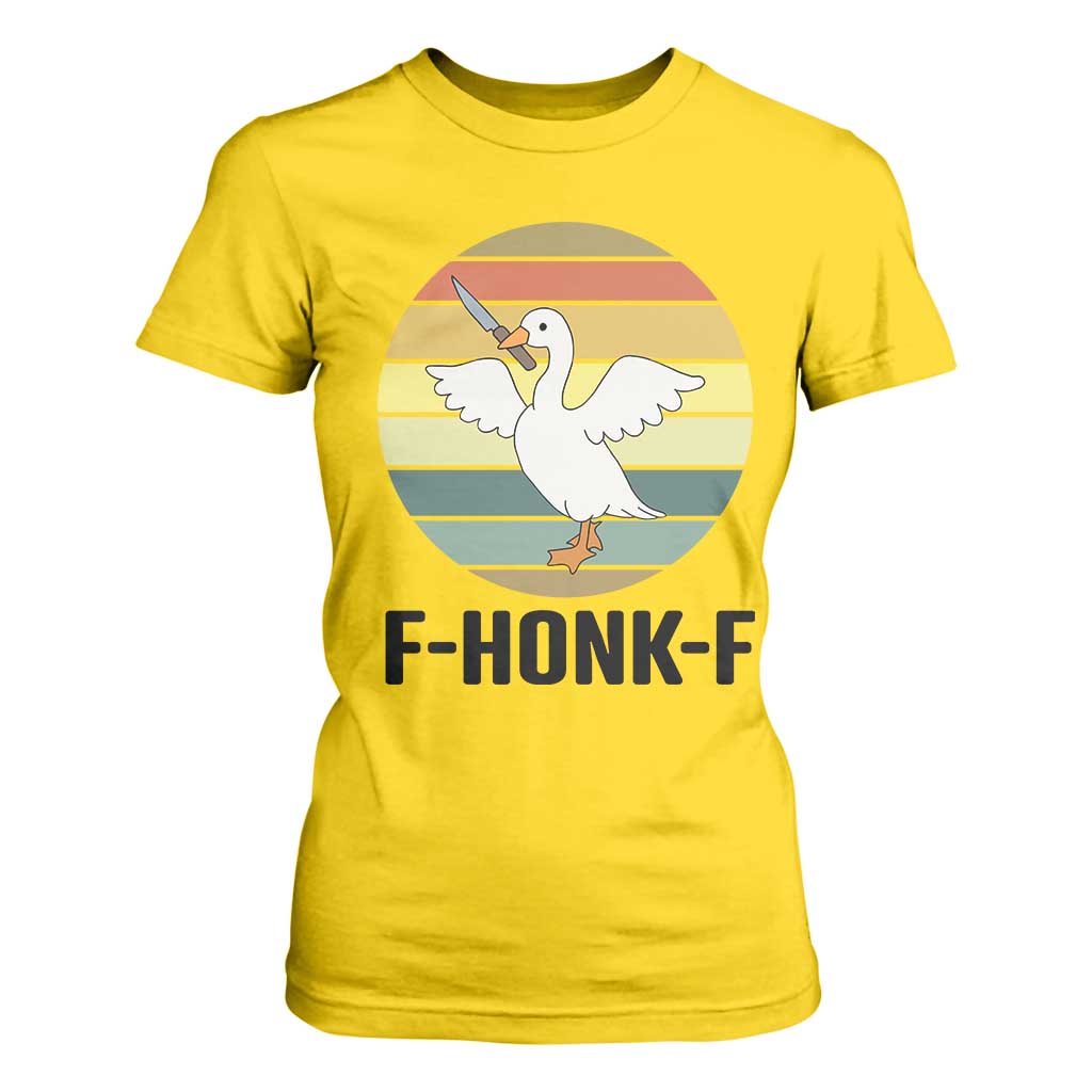 F Honk F Goose With Knife T Shirt For Women Funny Chaotic Meme Gift TS12 Daisy Print Your Wear