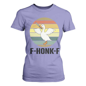 F Honk F Goose With Knife T Shirt For Women Funny Chaotic Meme Gift TS12 Violet Print Your Wear