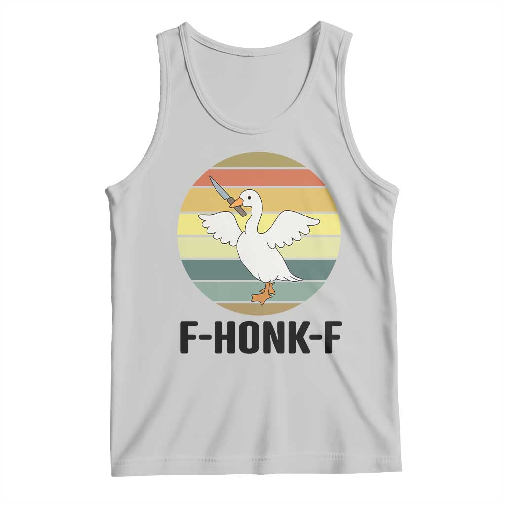 F Honk F Goose With Knife Tank Top Funny Chaotic Meme Gift TS12 Ash Print Your Wear