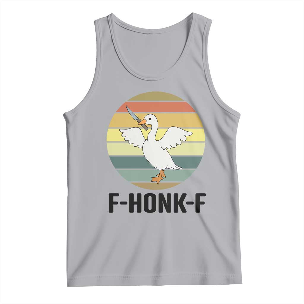 F Honk F Goose With Knife Tank Top Funny Chaotic Meme Gift TS12 Athletic Heather Print Your Wear