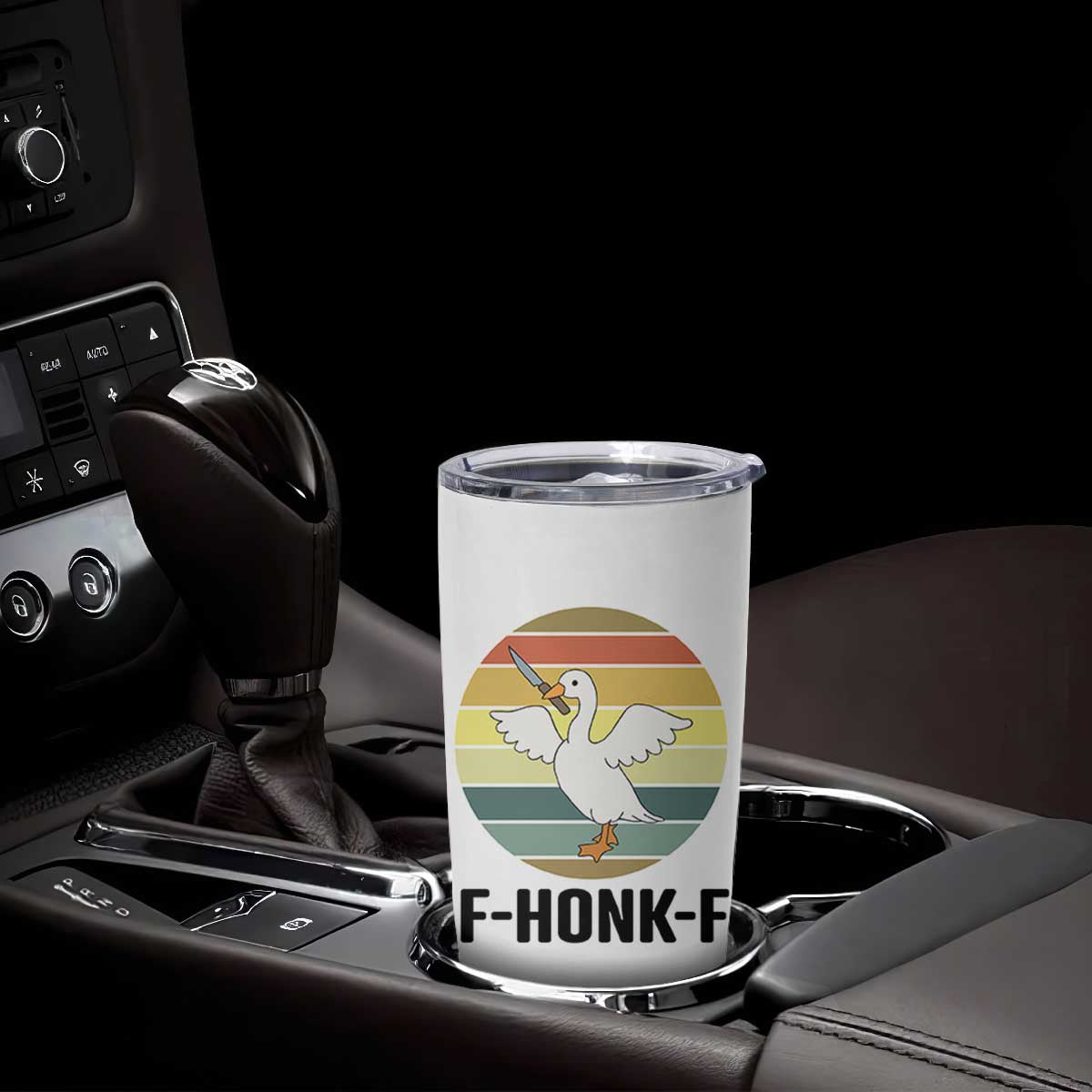 F Honk F Goose With Knife Tumbler Cup Funny Chaotic Meme Gift TS12 Print Your Wear