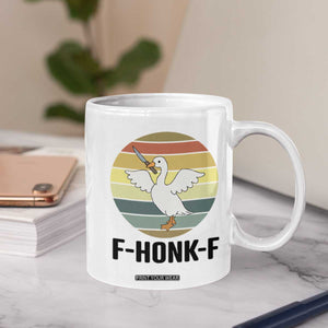 F Honk F Goose With Knife Coffee Mug Funny Chaotic Meme Gift TS12 Print Your Wear