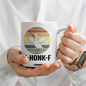F Honk F Goose With Knife Coffee Mug Funny Chaotic Meme Gift TS12 Print Your Wear