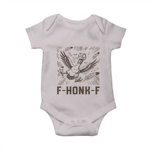F Honk F Goose Lover Baby Onesie Funny Silly Chaotic Gift TS12 Ice Gray Print Your Wear