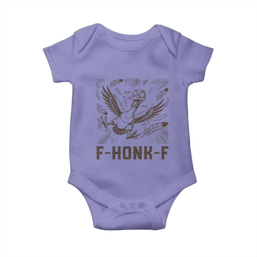 F Honk F Goose Lover Baby Onesie Funny Silly Chaotic Gift TS12 Violet Print Your Wear