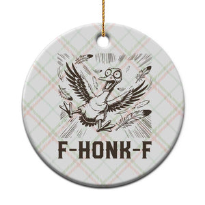 F Honk F Goose Lover Ceramic Ornament Funny Silly Chaotic Gift TS12 1pc Christmas Plaid Print Your Wear