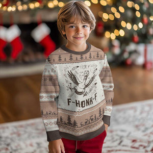 F Honk F Goose Lover Ugly Christmas Sweater Funny Silly Chaotic Gift - Print Your Wear
