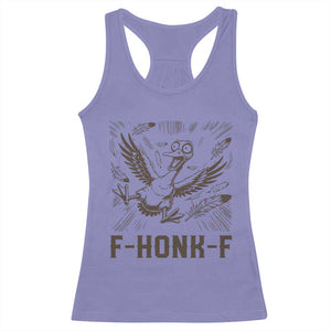 F Honk F Goose Lover Racerback Tank Top Funny Silly Chaotic Gift TS12 Violet Print Your Wear