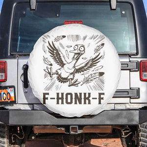 F Honk F Goose Lover Spare Tire Cover Funny Silly Chaotic Gift TS12 No hole White Print Your Wear