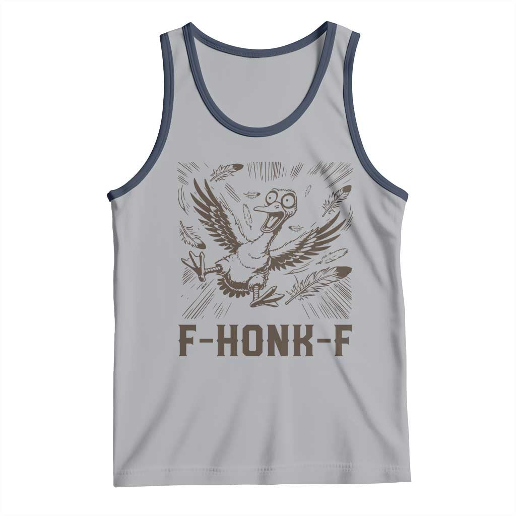 F Honk F Goose Lover Tank Top Funny Silly Chaotic Gift TS12 Athletic Heather Navy Print Your Wear