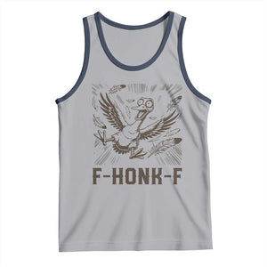 F Honk F Goose Lover Tank Top Funny Silly Chaotic Gift TS12 Athletic Heather Navy Print Your Wear