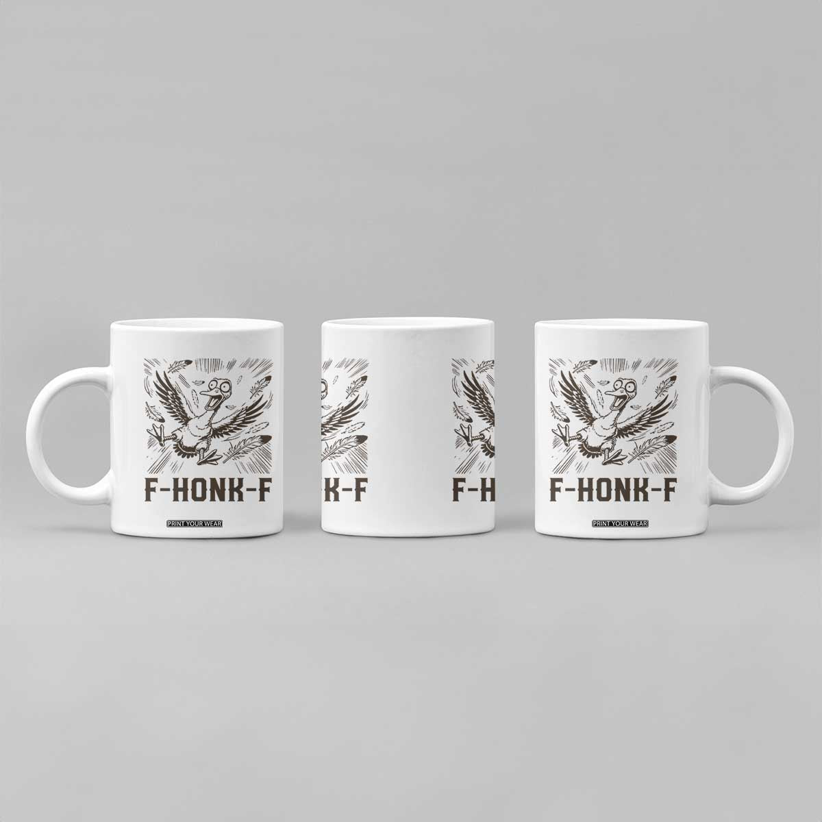 F Honk F Goose Lover Coffee Mug Funny Silly Chaotic Gift TS12 Print Your Wear