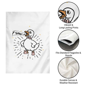 F Caw F Grumpy Goose Garden Flag Funny Attitude Meme Gift TS12 Print Your Wear