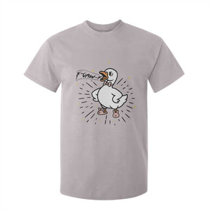 F Caw F Grumpy Goose T Shirt For Kid Funny Attitude Meme Gift TS12 Ice Gray Print Your Wear