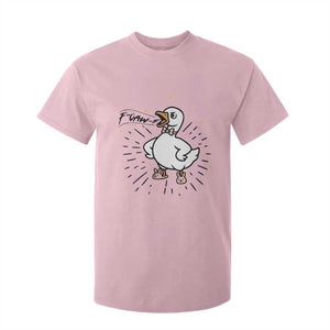F Caw F Grumpy Goose T Shirt For Kid Funny Attitude Meme Gift TS12 Light Pink Print Your Wear